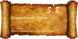 Sagmeister Rita névjegykártya